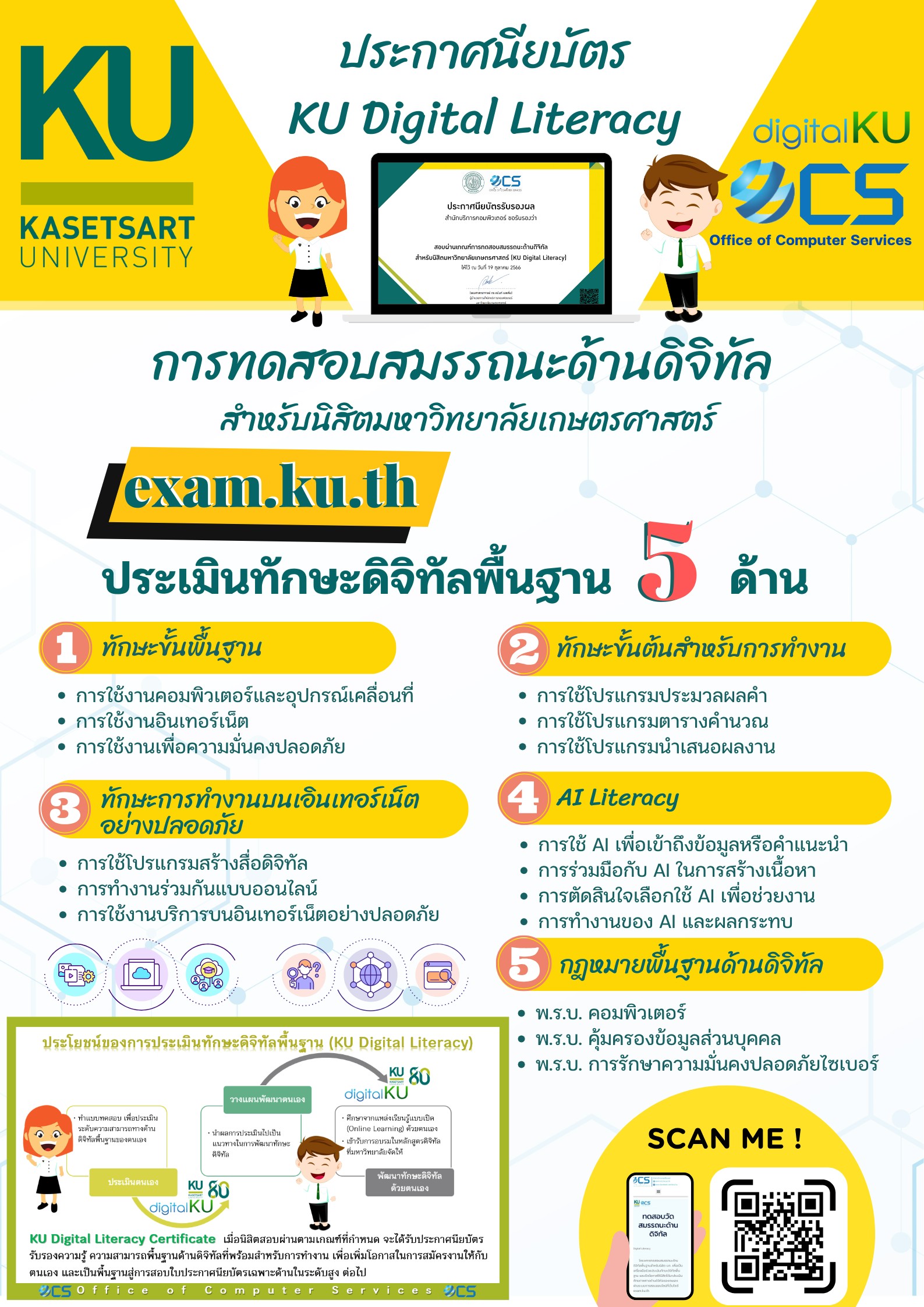 📢 ขอเชิญนิสิต มก. เข้าร่วมการทดสอบสมรรถนะด้านดิจิทัล